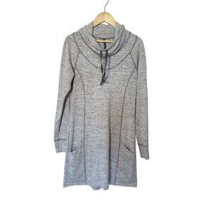Kuhl Lea Dress Cowl Neck Heathered Gray Sweater Dress Size Medium 4209